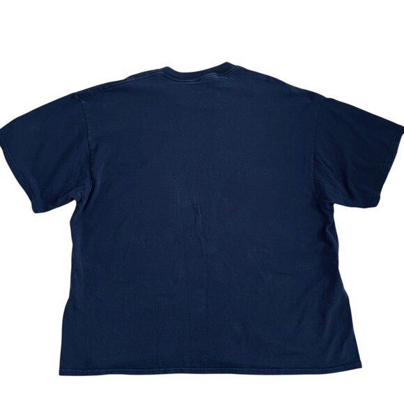 Vtg Texas Longhorn Skull T-Shirt Delta Pro Weight Blue 2XL Southwestern Rodeo - Picture 3 of 9